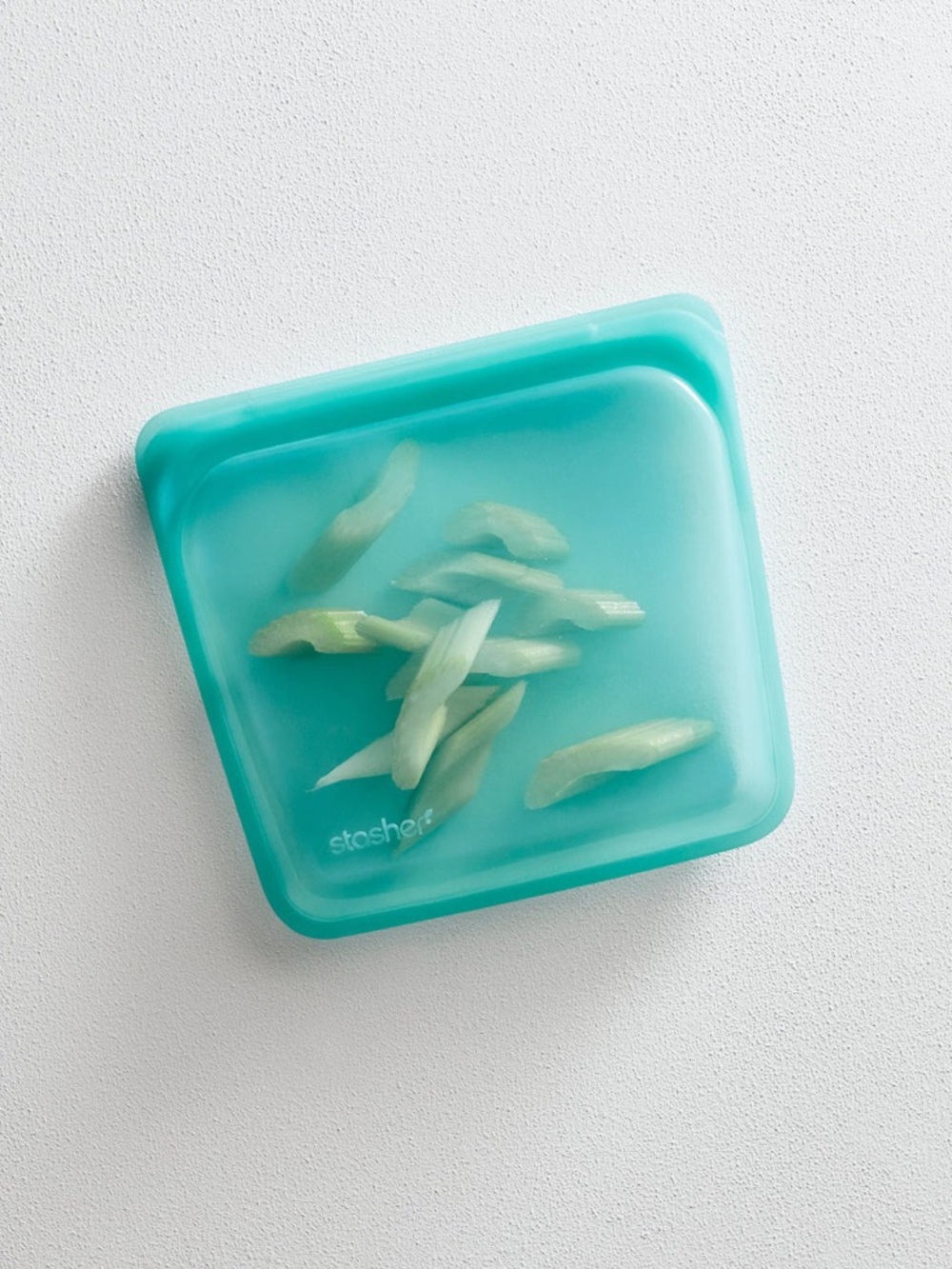 Stasher Reusable Silicone Sandwich Bag in Teal Blue